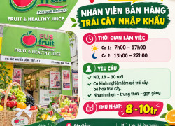 TUYỂN NHÂN VIÊN BÁN HÀNG TRÁI CÂY NHẬP KHẨU QUẬN 1