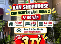 Bán Shophouse trệt CC Nguyễn Văn Lượng 2 ,Gò Vấp 50m2, hẻm 5m chỉ 3tỷ