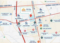 FIESTA CENTRAL – NHÀ PHỐ CÓ SỔ HỒNG, HOÀN CÔNG ĐẦY ĐỦ DT 5x 30 .Trệt 2 lầu Chỉ 4ty6