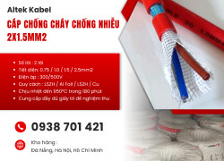 Cáp chống cháy chống nhiễu 2x1.5mm² Altek Kabel FR215GFT – Cáp chống cháy cho hệ thống báo cháy