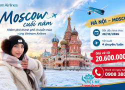 Cất cánh Hà Nội – Moscow cùng Vietnam Airlines từ 20.600.000Đ