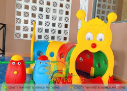 Hang chui vận động cho trẻ mầm non, cung chui mầm non vận động bằng nhựa