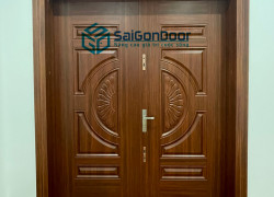 Cửa thép vân gỗ 2 cánh – lựa chọn phù hợp cho cửa chính