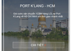 Giá cước vận chuyển hàng LCL từ Port K'lang về HCM