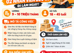 TUYỂN 2 NHÂN VIÊN BƯU TÁ TÂN BÌNH