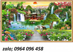 Tranh gạch 3d phong cảnh đồng quê - 45VCB