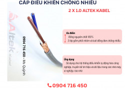 Cáp chống nhiễu 2x1.0 Altek Kabel