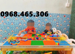 Bàn chơi lego cho bé , bàn lego trẻ em bằng gỗ