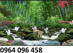 Tranh Gạch phong cảnh tre trúc 3d - 133CV