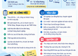 TUYỂN KẾ TOÁN NỘI BỘ BÌNH TÂN (LƯƠNG 8-12TR)