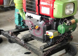Hút bùn chất thải chạy dầu D10 đề điện mát gió họng 76