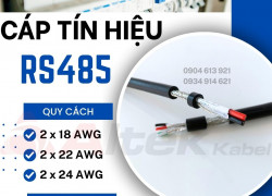Cáp tín hiệu RS485 vặn xoắn chống nhiễu 2 lớp 18AWG/22AWG/24AWG