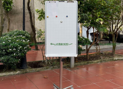 BẢNG FLIPCHART PLUS VIẾT BÚT LÔNG TỪ HÀN QUỐC CHÂN INOX TP.HCM
