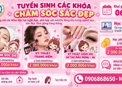 THÔNG BÁO TUYỂN SINH KHÓA HỌC CHĂM SÓC DA