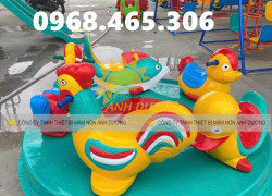 Đu quay 4 ghế gấu mầm non