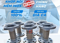 Khớp nối mềm, khớp nối mềm nối bích, khớp nối mềm inox nối bích chịu nhiệt, khớp chống rung