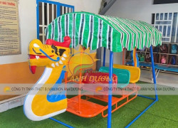 Xích đu thuyền rồng mầm non, bập bênh ghế gấu mầm non, thang leo mầm non, cầu thăng bằng mầm non