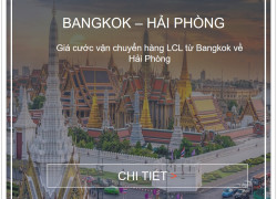 Giá Cước Vận Chuyển Hàng Lẻ Từ Bangkok Về Hải Phòng