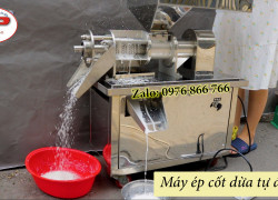 MÁY ÉP CỐT DỪA BẰNG ĐIỆN - Máy ép dừa tự động motor 2 ngựa Tấn Phát