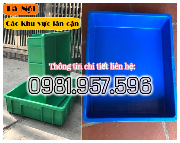 Thùng nhựa B9, hộp nhựa B9, sóng nhựa 495 x 395 x 115mm