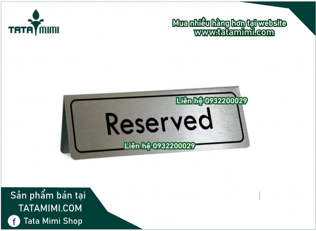 Bảng “reserved” làm từ các chất liệu