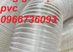 Ống hút bụi PVC trắng trong lõi thép - ống công nghiệp