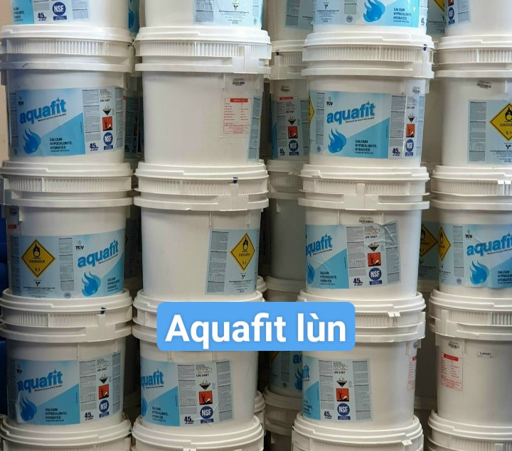 Chlorine AQUAFIT (thùng lùn), ấn độ- Xử lý nước bể bơi, ao nuôi thủy sản