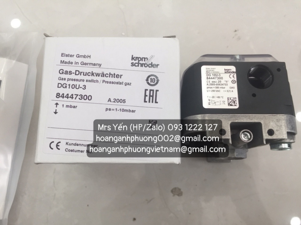 DG10U-3 | Kromschroder | Công tắc áp suất | Hoàng Anh Phương