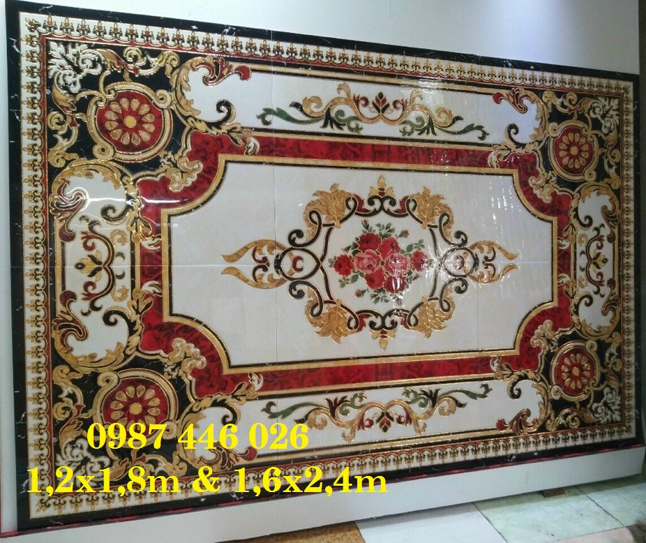 Gạch thảm nền lát trang trí phòng khách HP527