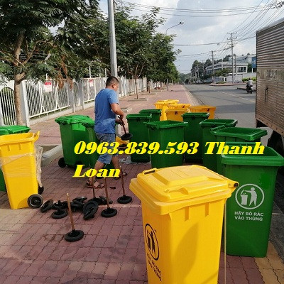 Thùng rác nhựa môi trường - thùng rác 120L - thùng rác 240L giá rẻ