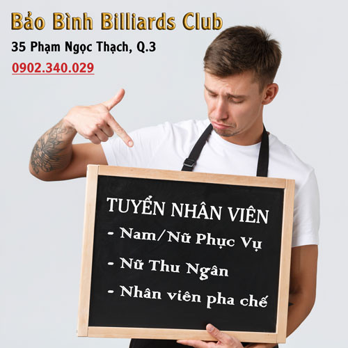 Bảo Bình Billiards Club cần tuyển nhân viên