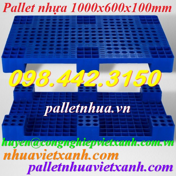 Pallet nhựa kê hàng - Pallet nhựa 1000x600x100mm PL04LS giá rẻ call 0984423150 Huyền