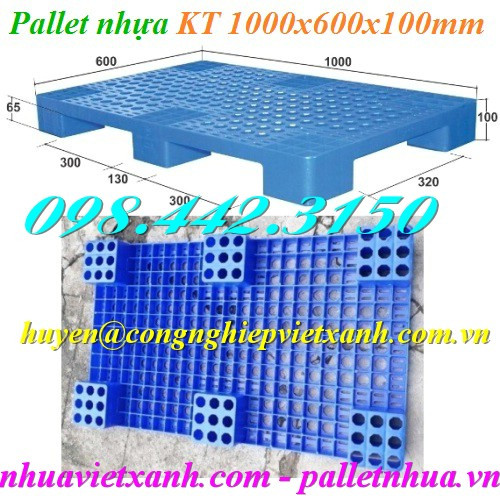 Pallet nhựa kê hàng - Pallet nhựa 1000x600x100mm PL04LS giá rẻ call 0984423150 Huyền