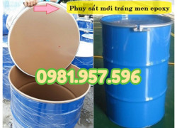 Phuy sắt nắp hở 200L, phuy sắt đai kiềng, phuy sắt khóa bu lông