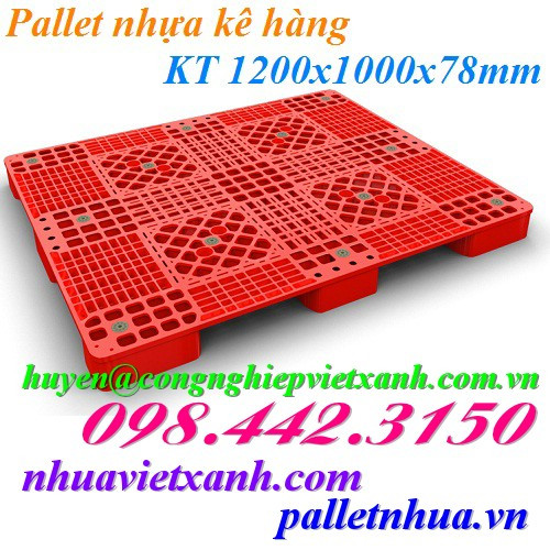 Pallet nhựa lót sàn 1200x1000x78mm PL03LS